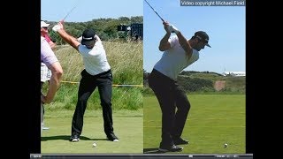 Jon Rahm golf swing  Long Iron faceon amp downtheline July 2017 [upl. by Rehpoitsirhc953]