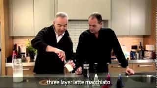 aerolatte  milk frother makes three layer caffè latte macchiato [upl. by Eniamurt59]