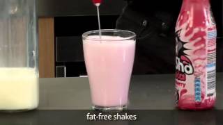 How to make a fat free milkshake using an aerolatte milk frother [upl. by Demetri]