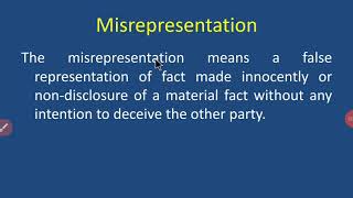 Misrepresentation [upl. by Helsa]